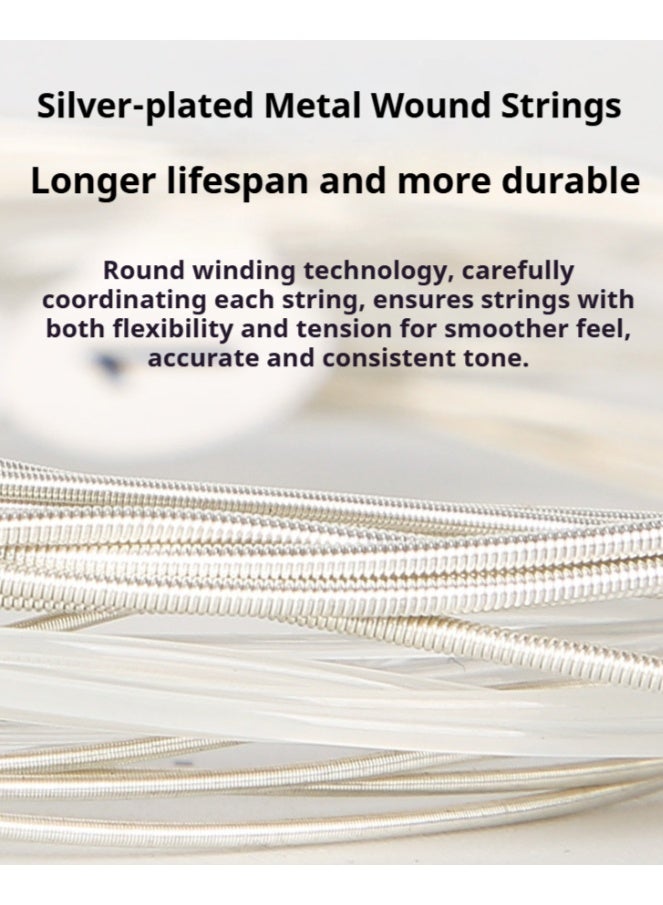 أليس أوتار جيتار أليس الكلاسيكي DR-110، مجموعة من 1 إلى 6 أوتار من النايلون، أوتار جيتار - Image 4