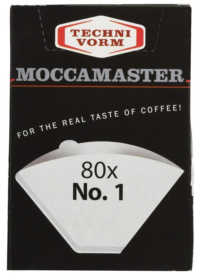 Moccamaster مرشحات ورقية Technivorm Moccamaster 85090 Cup-One، 80 عدداً، أبيض - Image 1