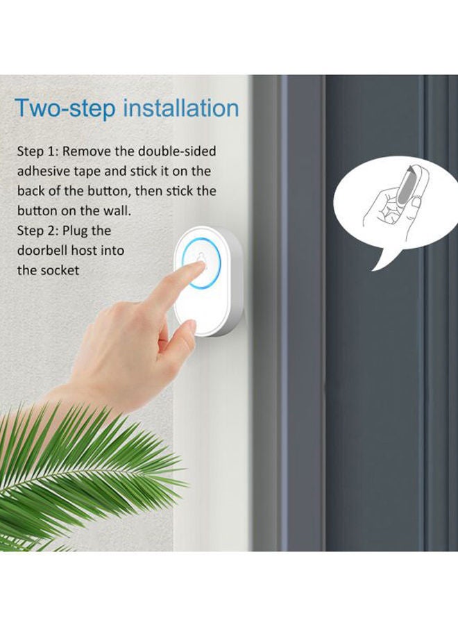 NIBEMINENT Wireless Smart Doorbell Kit White/Blue 68x43x17millimeter - Image 2