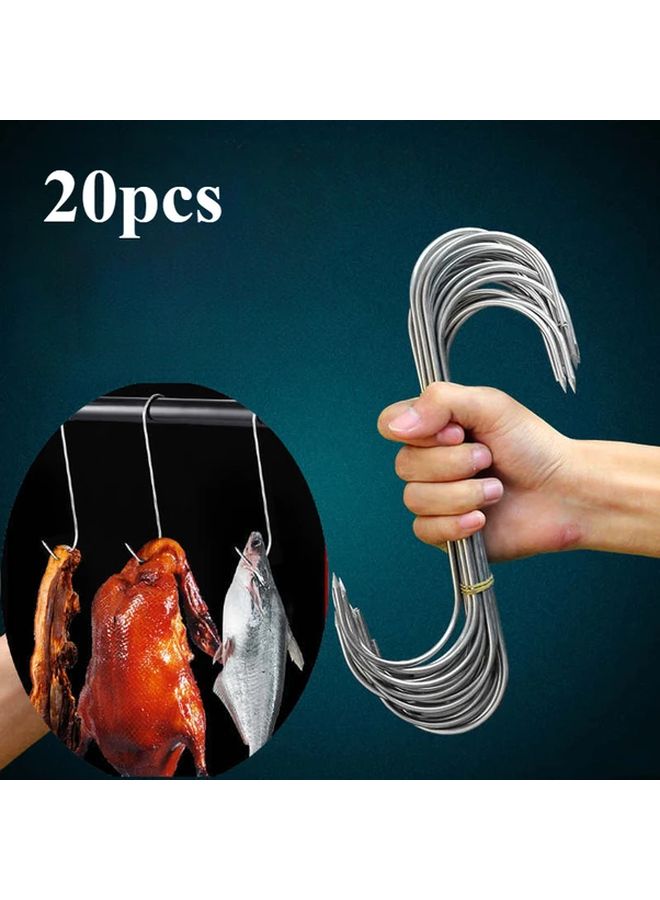 20Pcs Heavy Duty Stainless Steel Meat Hanging Hooks For Beef Bacon Ham Commercial Use - Image 1