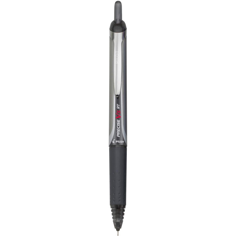 Pilot, Precise V5 RT Refillable & Retractable Rolling Ball Pens, Extra Fine Point 0.5 mm, Black, Pack of 6 - Image 2