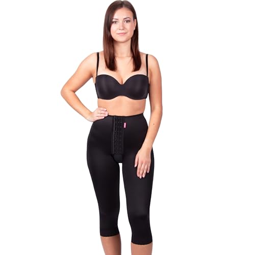 Lipoelastic  ملابس ضغط ما بعد العملية من نوع LIPOELASTIC TD Variant – مثالية لشفط الدهون من البطن، الوركين، الفخذين، الأرداف والركبتين (أسود، مقاس صغير جداً) - Image 1