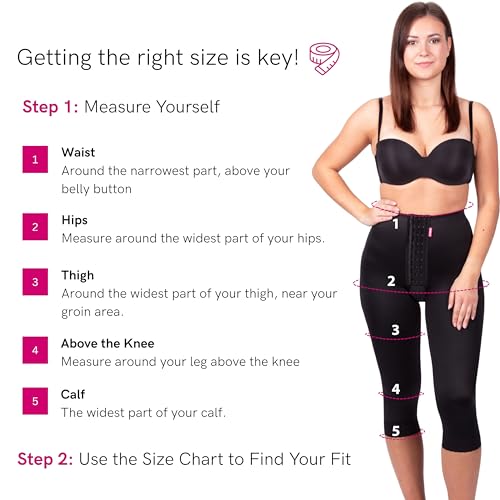 Lipoelastic  ملابس ضغط ما بعد العملية من نوع LIPOELASTIC TD Variant – مثالية لشفط الدهون من البطن، الوركين، الفخذين، الأرداف والركبتين (أسود، مقاس صغير جداً) - Image 4