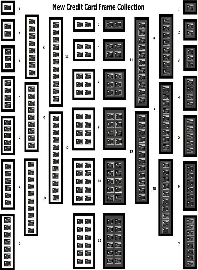 Creative Picture Frames 1 Single Credit Card Frame With Black Mat Displays 2 1/8 x 3 3/8-inch CC Charge Card Manhattan Black Wall Frame - Image 2