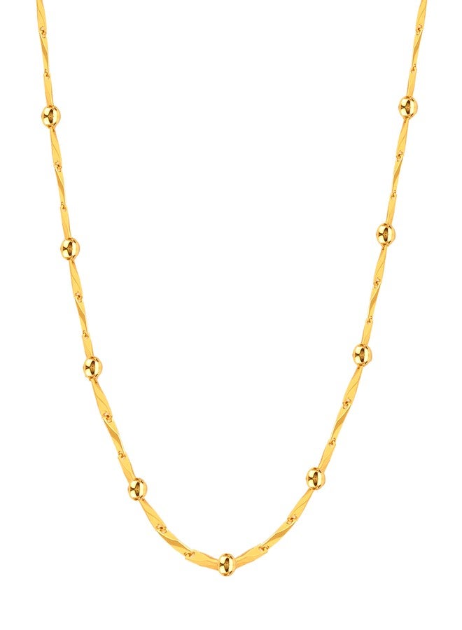 Thrillz Thrilz (FF155_FF460) Gold Plated Golden Brass Combo Chain For Men Women - 24 Inches Long - Image 3