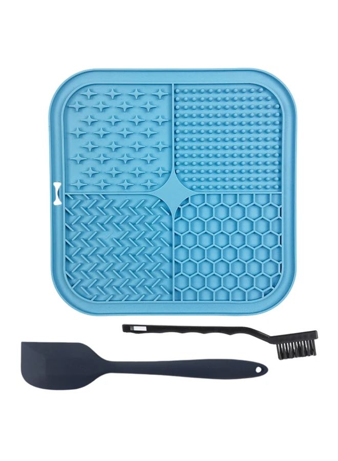Blue Lick Mat For Dogs And Cats With Suction Cups Slow Feeder Grooming Aid - Image 3