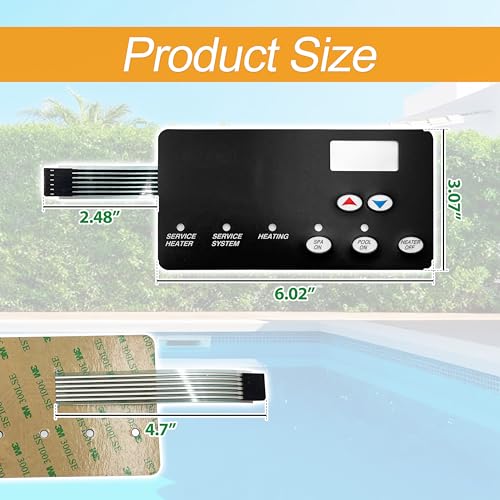 ShineUs 42002-0029Z/472610Z Switch Membrane Compatible with Sta-Rite Max-E-Therm Pool and Spa Heater Electrical Systems - Image 4