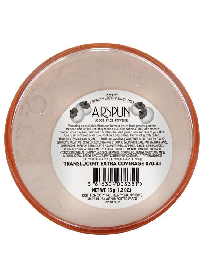 Airspun بودرة الوجه كوتي إيرسبون، تغطية شفافة إضافية، 2.3 أونصة، عبوة من 1 - Image 2