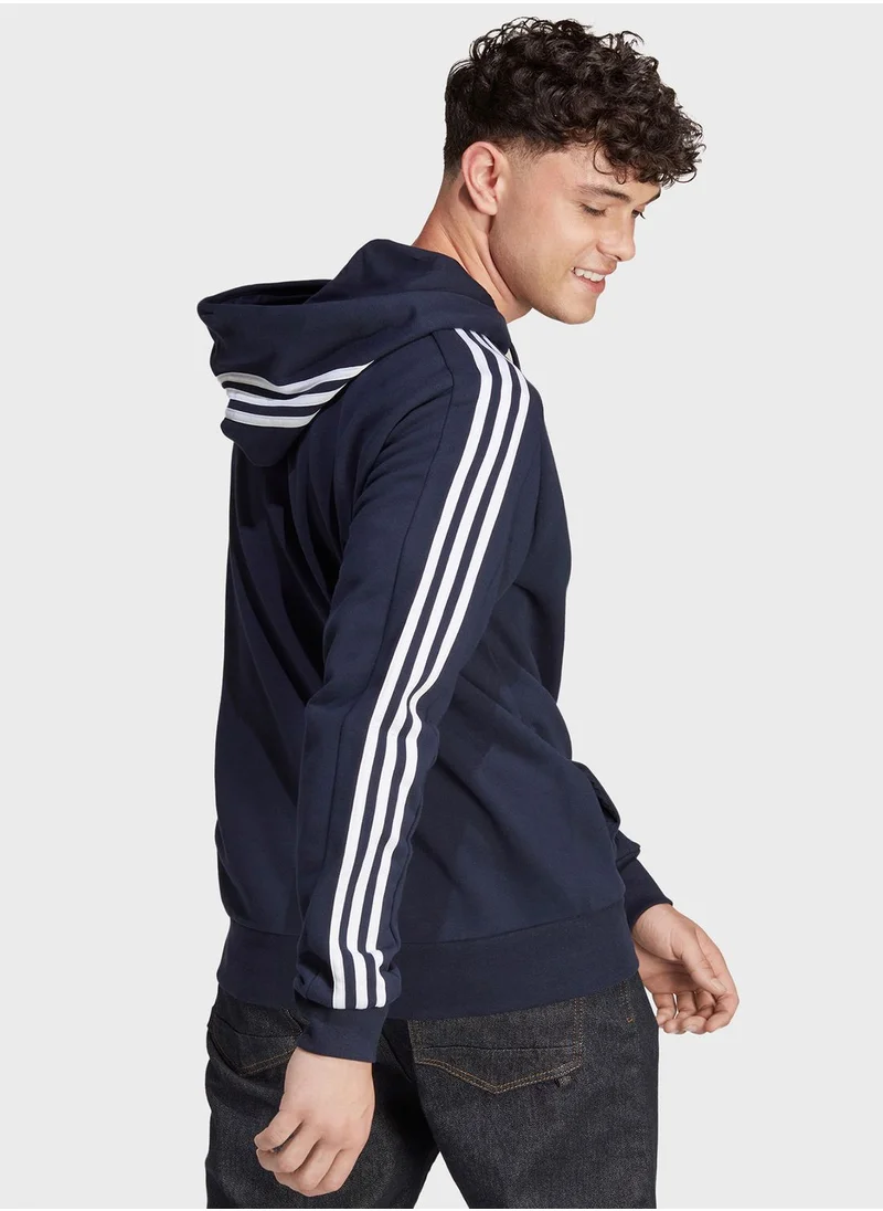 Adidas 3 Stripes Full Zip Hoodie