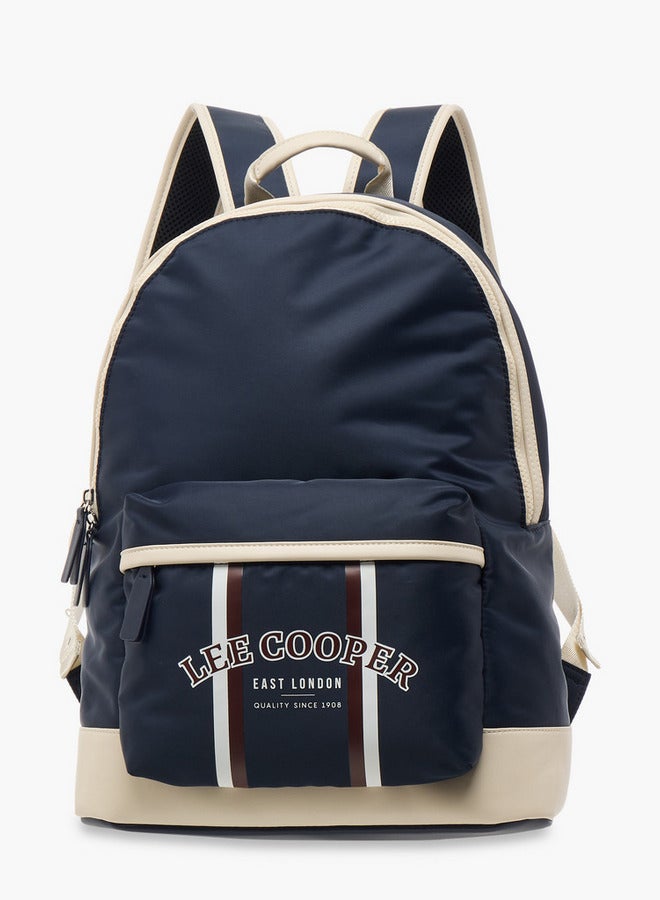 Lee Cooper Panelled School Backpack with Adjustable Straps and Zip Closure - 31x15x40 cm  - Image 4