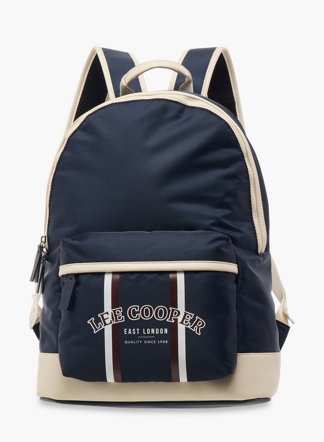 Lee Cooper Panelled School Backpack with Adjustable Straps and Zip Closure - 31x15x40 cm  - Image 1