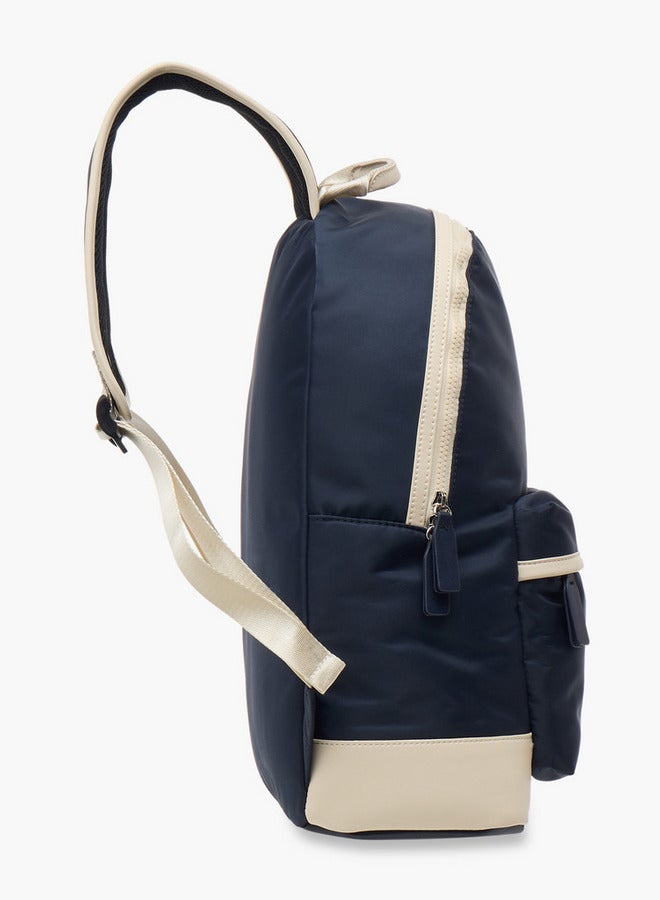 Lee Cooper Panelled School Backpack with Adjustable Straps and Zip Closure - 31x15x40 cm  - Image 3