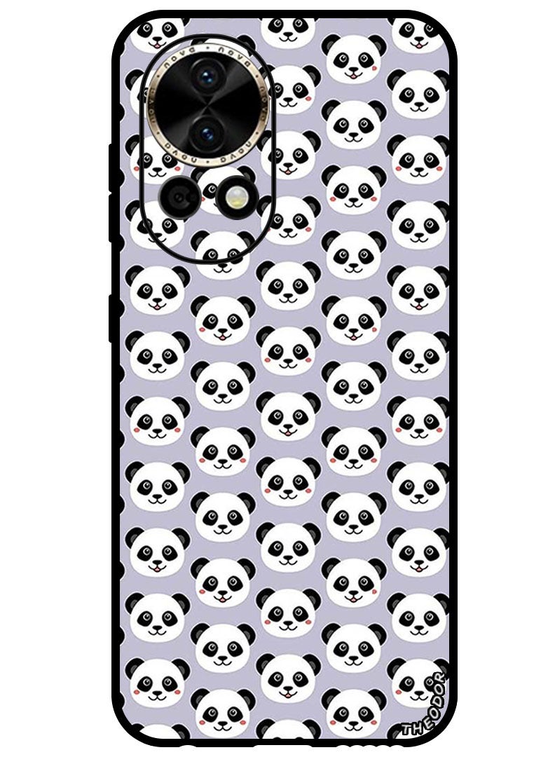 Theodor Protective Case Anti Scratch Shock Proof Bumper Cover For Huawei Nova 12 Pro Panda On Purple - Image 1