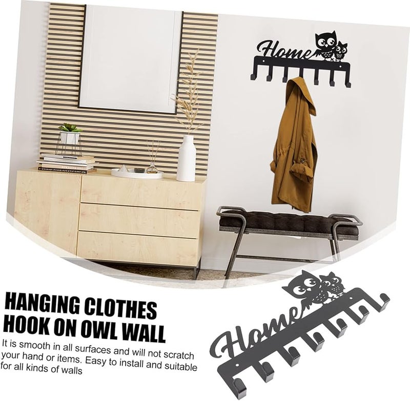 Unomor Iron Art Owl Key Holder Wall Mounted Organizer For Home Entryway Bedroom Kitchen - Image 5