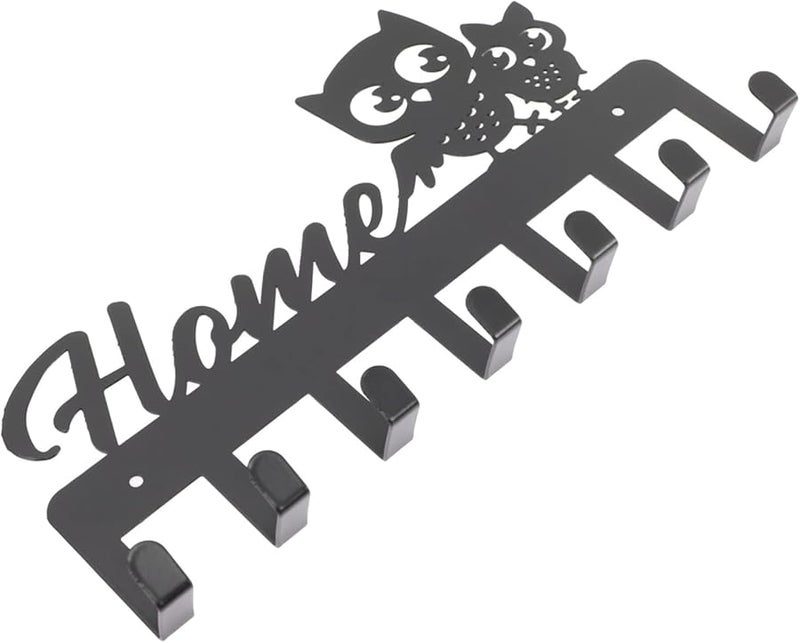 Unomor Iron Art Owl Key Holder Wall Mounted Organizer For Home Entryway Bedroom Kitchen - Image 2