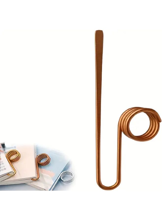 Rosegolden Copper Book Holder Ring Page Holder Lightweight Opener Tool - Image 2