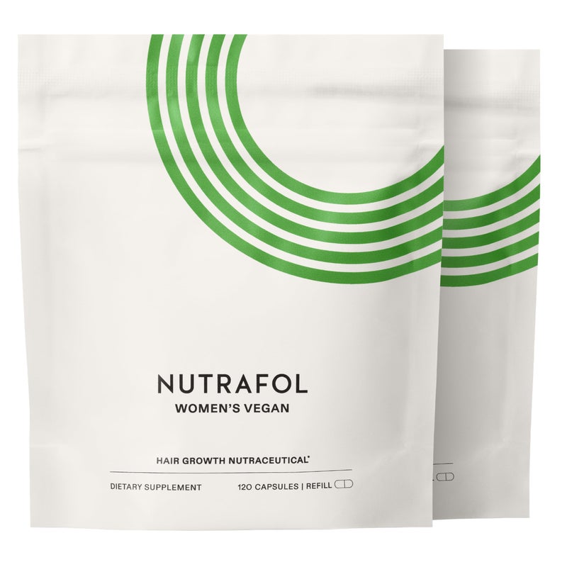 Nutrafol Women's Hair Growth Supplements, For Women 18-44 Years Old, Clinically Tested for Visibly Thicker, Stronger Hair, 100% Vegan Ingredients, Dermatologist Recommended - 2 Month Supply, 2 Pouches - Image 1