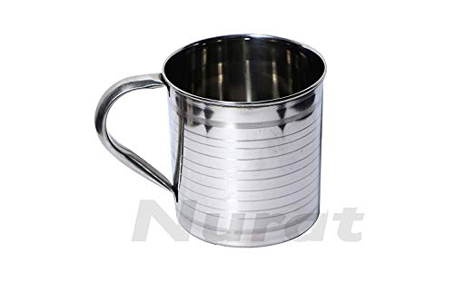 NURAT® Multipurpose use/Tea Mug/Coffee Mug/Milk Mug/Juice Mug Unbreakable Stainless Steel Mug - for Camping, Travel, Kitchen use, Daily Use Big Size Mug .Mug Capacity 1.25 LTR. (1250 ml) - Image 2
