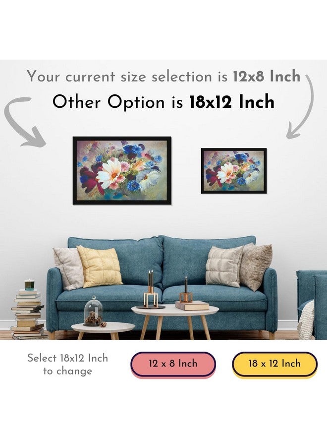 Mad Masters Flower Nature Beauty Painting Aesthetic Hanging Photo Frame Decorative Item Home Decoration and Wall Decor for Living Room and Bedroom (MM 1499, 8x12 Inch, Paper, Without Plexi Glass) - Image 4