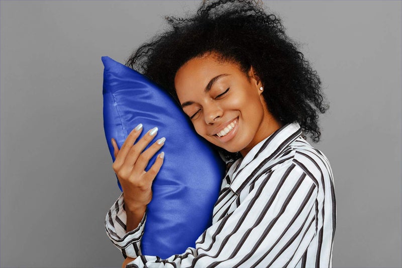 SHOPBEDDING ShopBedding Luxury Satin Pillowcase for Hair - King Satin Pillowcase with Zipper  Royal (Pillowcase Set of 2) - Blissford  - Image 5