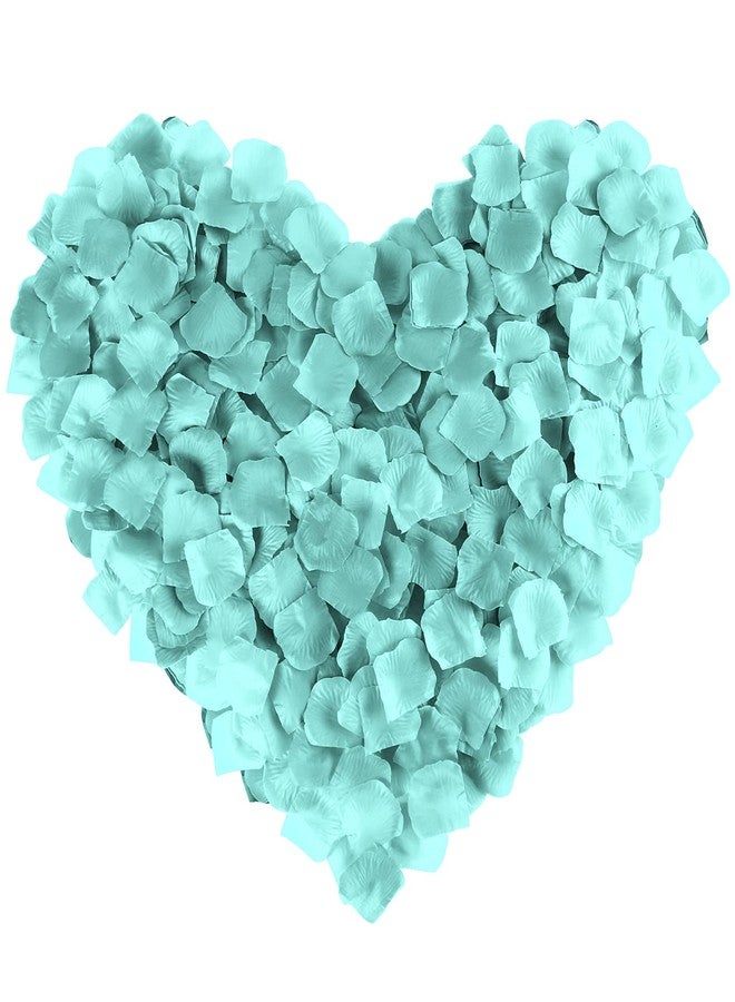 Neo LOONS 1000 Pcs Artificial Silk Rose Petals Decoration Wedding Party Turquoise Blue - Image 1