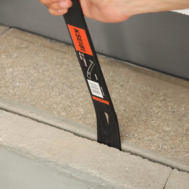 KSEIBI 285150 Hand Wonder Crow Bar Tool, Steel Nail Puller Paint Lid Lifter Trim Small Flat Pry Bar 15" inch for Prying, Scraping, Lifting, Pulling, Utility Claw Wonderbar - Image 5