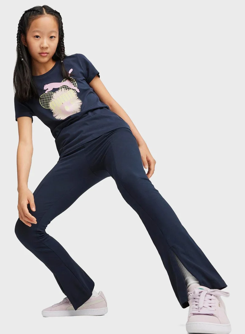 PUMA Kids Classics Match Point Flared Leggings