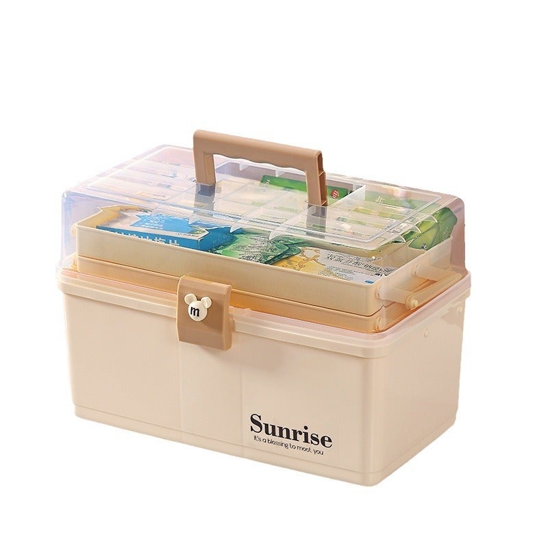 Medicine Box: High-quality Plastic Large Capacity Multi-layer Design - Transparent Child-friendly Medicine Organizer for Home Daily Use Emergency Situations Businesses - Image 5