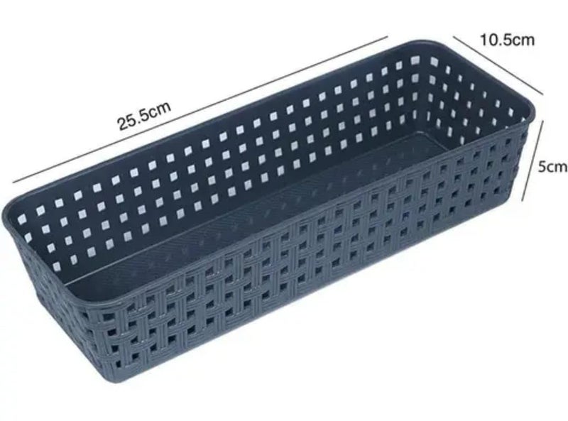 Oblivion Wardrobe Organizer for Storage 6 Pcs - Plastic Multipurpose Desk Organizer Tray, Multicolour Office Drawer Dividers Bins for Household Items, Bathroom, Makeup, Bedroom Dresser & Basket Rack - Image 5
