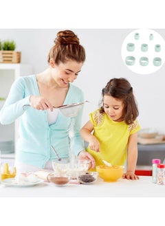 CMGTYYD. 8 قواطع خبز، قواطع معجنات للخبز، قواطع بسكويت للخبز، قواطع خبز بلاستيكية للخبز، مجموعة قواطع بسكويت مزخرفة ومستديرة، خباز منزلي احترافي  - Image 3