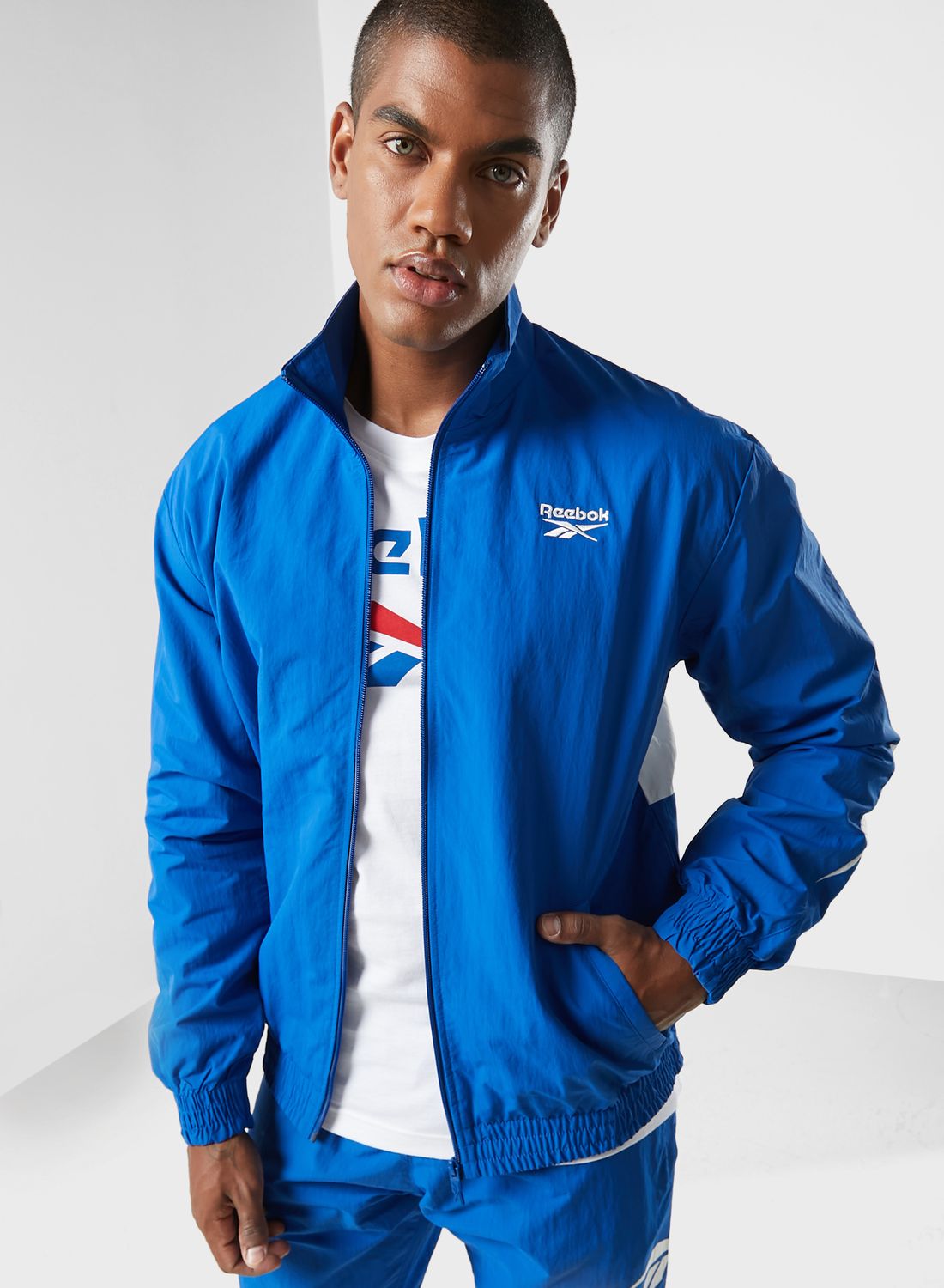 韓国発☆[REEBOK] Vector Stadium Varsity ジャケット☆Navy Reebok Classics Vector Track Jacket for Men | Best Price Bahrain