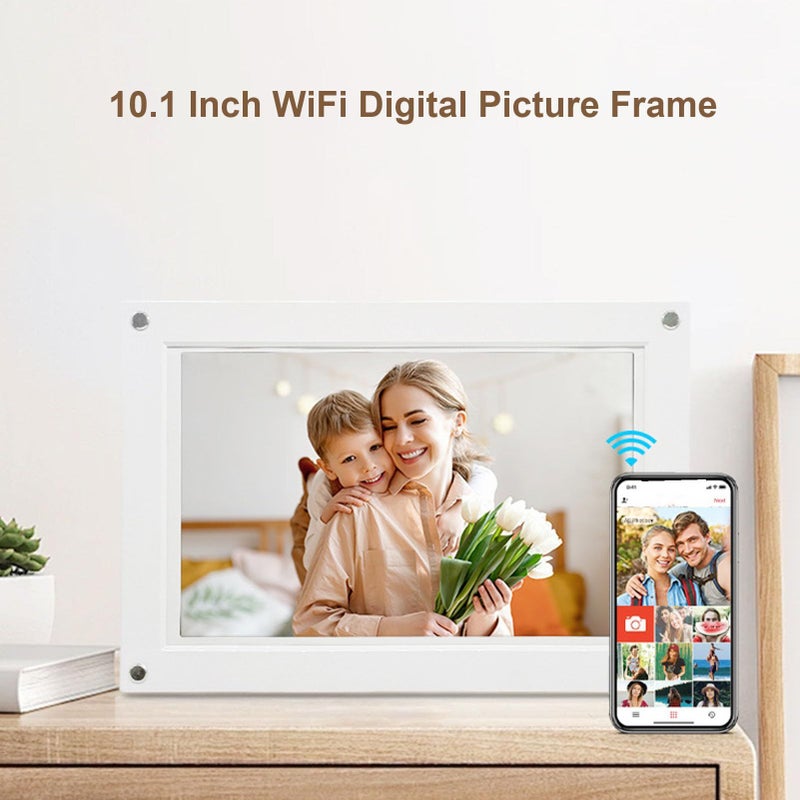 إطار الصور الرقمي سوراندي بحجم 10.1 بوصة، واي فاي، 1280x800 بكسل عالي الدقة، سعة 32 جيجابايت، أبيض - Image 4