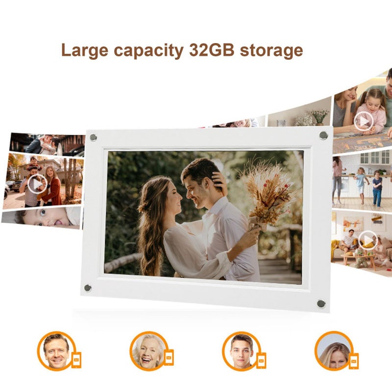 إطار الصور الرقمي سوراندي بحجم 10.1 بوصة، واي فاي، 1280x800 بكسل عالي الدقة، سعة 32 جيجابايت، أبيض - Image 5