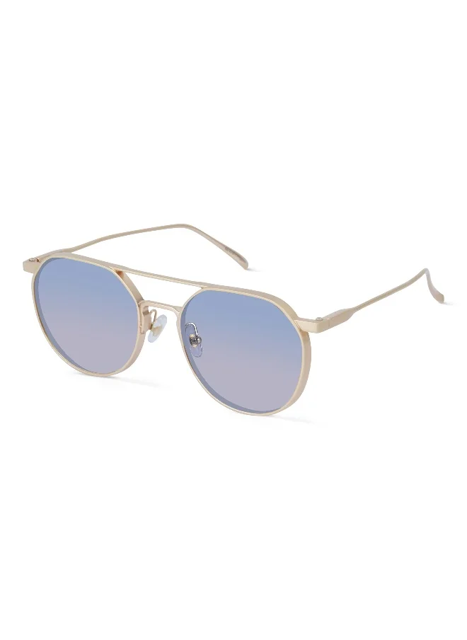 Woggles Ockhi Sacred Blue Gradient Round Sunglasses