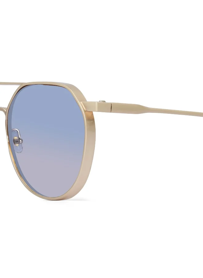 Woggles Ockhi Sacred Blue Gradient Round Sunglasses