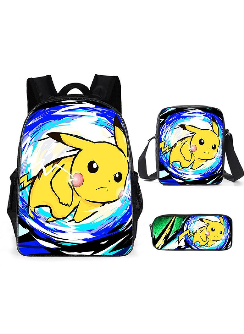general 3-Piece Pokemon 3D Print Backpack Set - Image 1