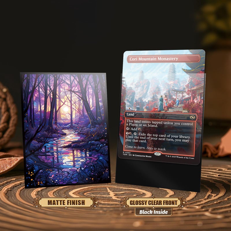 Kiiransr MTG Card Sleeves - Swamp - Ultra Clear Front & Matte Finish Back, 100 Count Standard Size Matte Art Sleeve for Magic The Gathering - Image 3