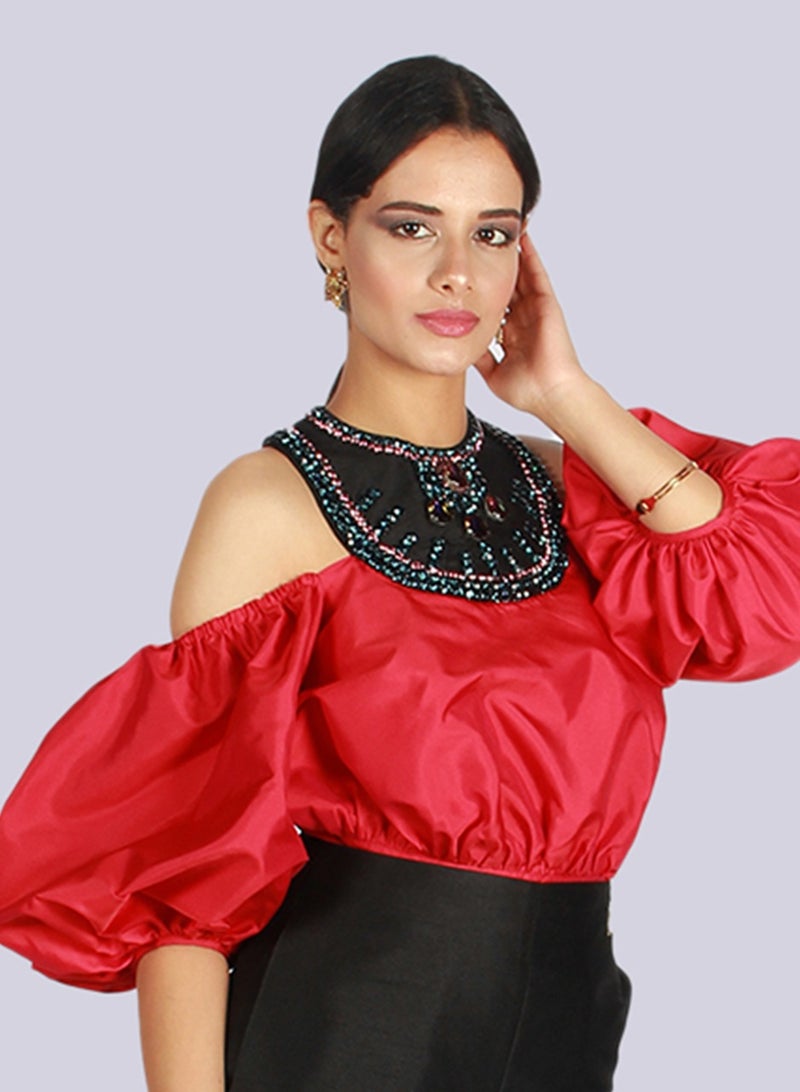 NIVA FASHION HOUSE Queen - Off Shoulder Blouse  - Image 3