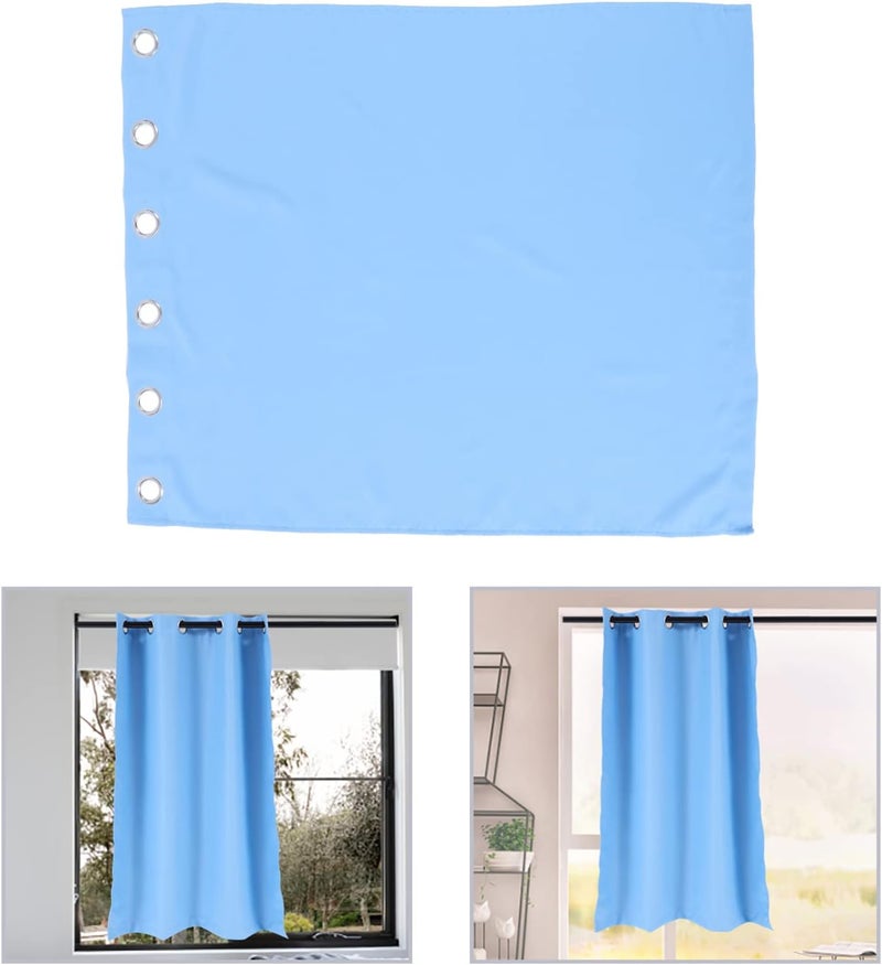 klarako Blackout Window Curtain Kitchen Short Drape Curtain Polyester Curtain Home Decor for Dining Living Room Bedroom Kitchen ( Sky- blue ) - Image 5