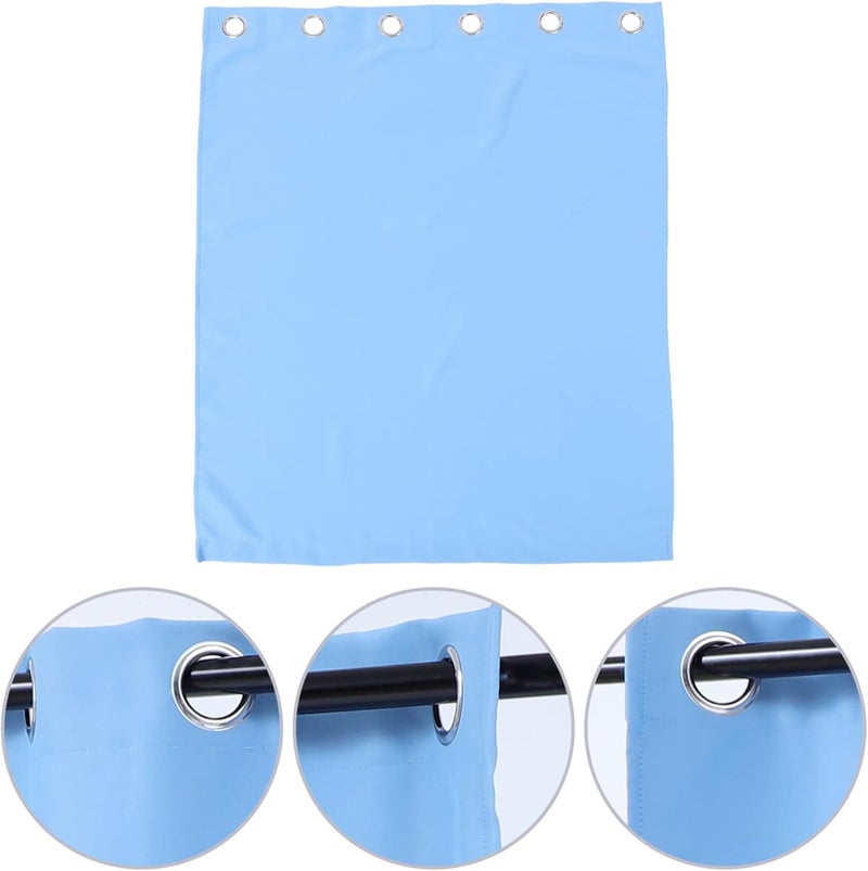 klarako Blackout Window Curtain Kitchen Short Drape Curtain Polyester Curtain Home Decor for Dining Living Room Bedroom Kitchen ( Sky- blue ) - Image 3