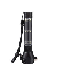 Golida Golida Aluminium 7 Mode Rechargeable Solar LED Torch Flashlight Use for Car Emergency Tool with Window Breaker Seat Belt Cutter Compass for Camping Hiking  - Image 2