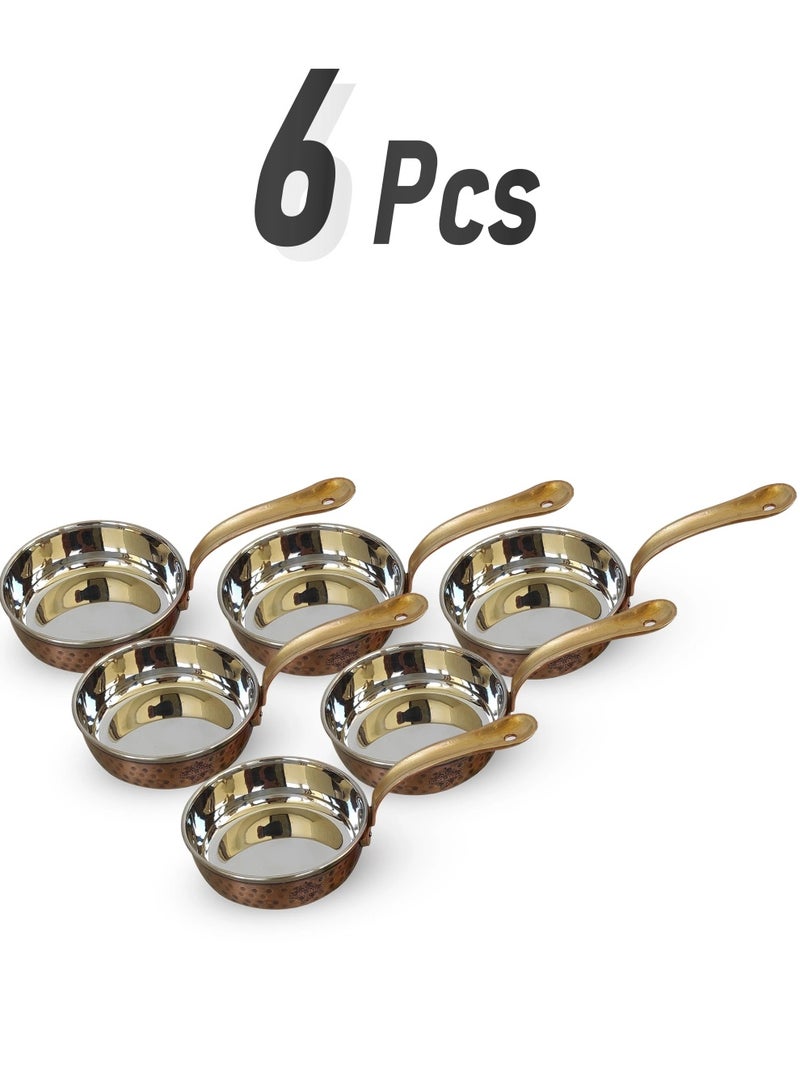 Bin Shihon 6pc hammered copper serving pot cassrole high quality Available in several sizes - Image 1