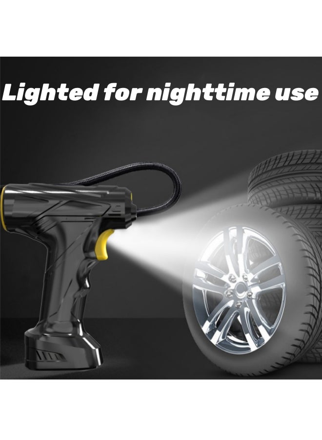 Tire Inflator Portable Air Compressor-Air Pump for Car-36000mAh Electric Air Compressor-150 PSI Tire Pump Cordless-Portable Air Pump with Touch Screen/Gauge/Light for Motorcycle, Bike, Ball (Black) - Image 3