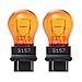 Kadiby 3157NA Bulb 4157NA Bulbs 12v 277w ParkingTurn SignalDaytime Running LampDRL Amber Car Light Bulbs Auto Signal Bulb Fit for F150 F250F350 Fiesta Expedition Grand Cherokee 2 Pack - Image 2