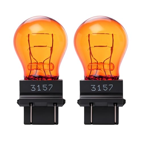 Kadiby 3157NA Bulb 4157NA Bulbs 12v 277w ParkingTurn SignalDaytime Running LampDRL Amber Car Light Bulbs Auto Signal Bulb Fit for F150 F250F350 Fiesta Expedition Grand Cherokee 2 Pack - Image 1