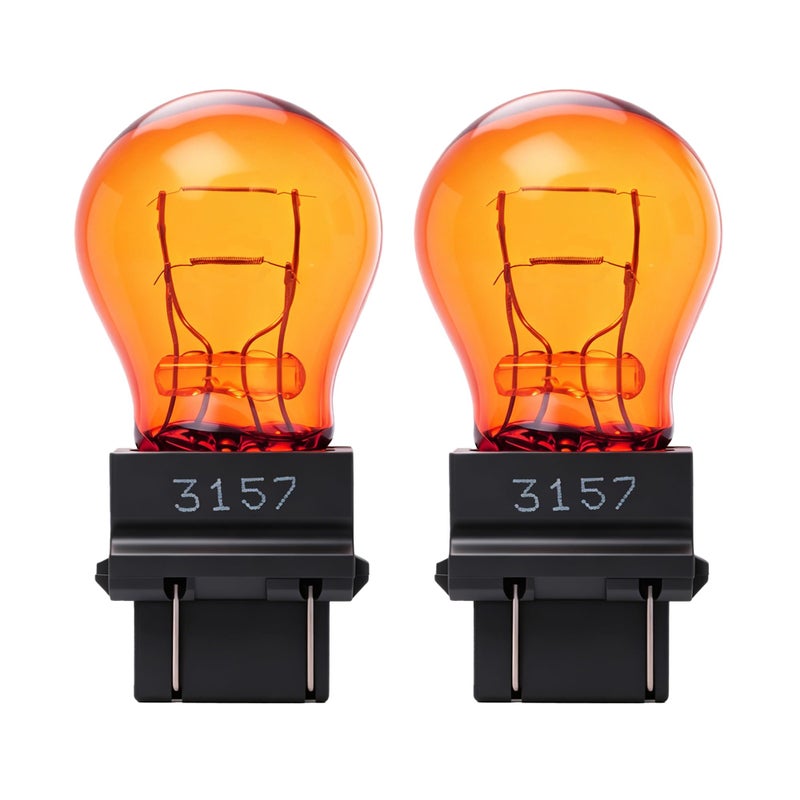 Kadiby 3157NA Bulb 4157NA Bulbs 12v 277w ParkingTurn SignalDaytime Running LampDRL Amber Car Light Bulbs Auto Signal Bulb Fit for F150 F250F350 Fiesta Expedition Grand Cherokee 2 Pack - Image 3