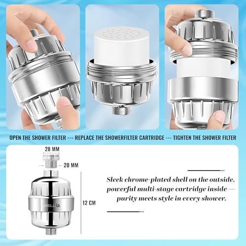 iBELL Abs Tap Filter with 15 Stage Tap Adaptors | Water Softener for Bathroom (Chrome, Metallic Finish), 28 Millimeters - Image 4