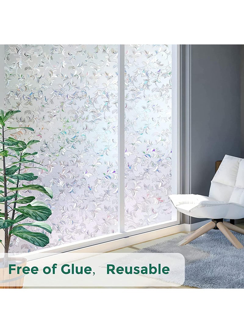 Sweet seven فيلم نافذة خصوصية فاخرة | تغطية زخرفية من الزجاج الملون | لاصق ثابت غير لاصق | سهل التركيب | الخصوصية والأناقة لنوافذك | الحجم: 60 × 200 سم - Image 2