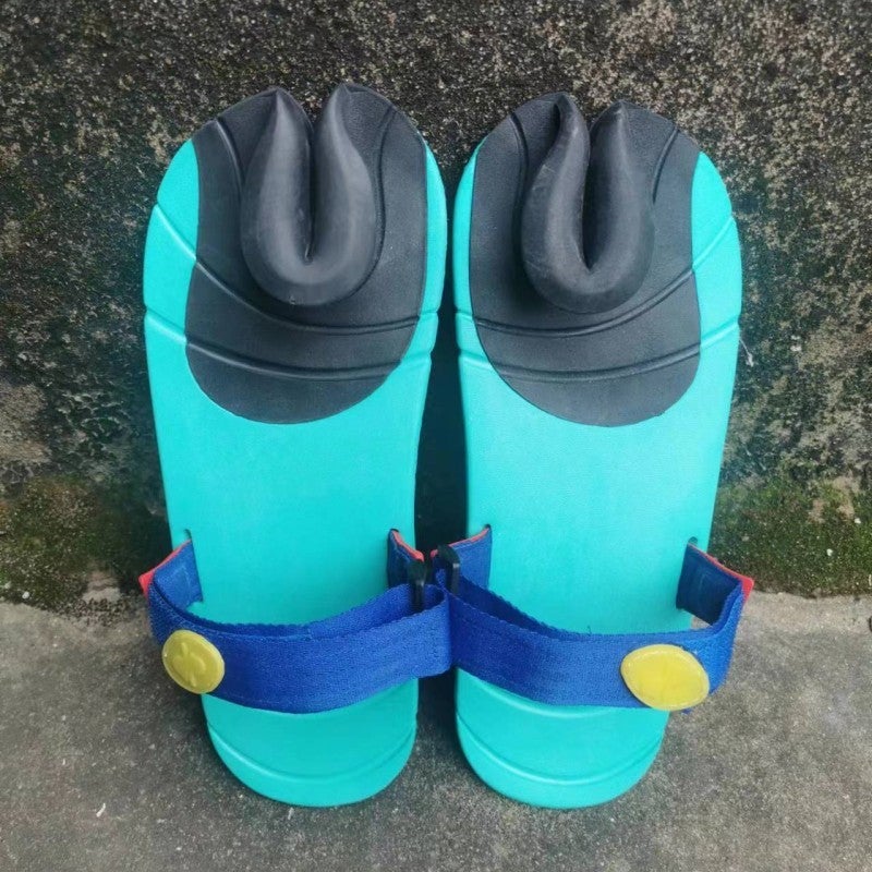Fashion Dopie Trendy Couple Slippers, Leather Thong Anti-Slip Beach Slippers, Thumb Valgus Flip-Flops Lake green