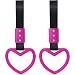 BBTO 2 Pieces Rings Heart Shaped Car Handle Straps Drift Charm Rear Bumper Warning Ring Decor Subway Bus Broken Heart Handle for Car InteriorRose Red - Image 2